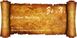 Zsebe Nerina névjegykártya